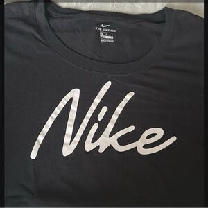 Nike Women’s Black Tee with White Logo